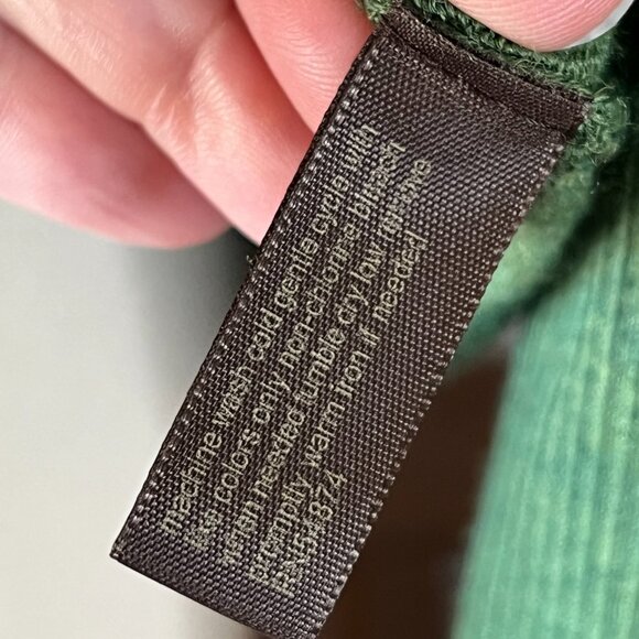 The Limited Cowl Neck Sweater Womens M Thin Knit Green Ribbed Sleeves Wool Blend - Picture 3 of 7